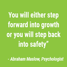 step forward into growth or back to safety both